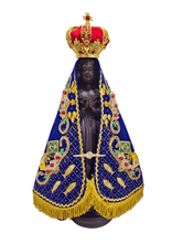 Imagem de Nossa Senhora Aparecida com Manto da Pesca Milagrosa 300 anos de Benção 42 cm